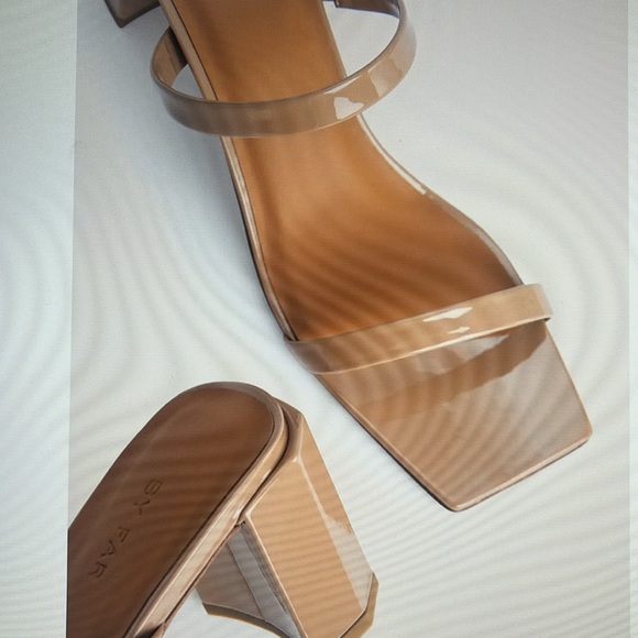 BY FAR Shoes - NWOB By Far Tanya Nude Patent Leather Sandal.  Size 10